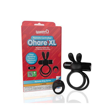 Screaming O Ohare Remote Controlled Vibrating Ring - XL Black