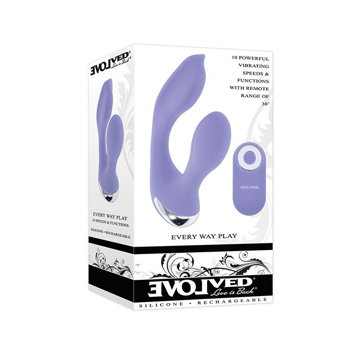 Evolved Every Way Play Remote Controlled Rabbit Vibrator - Lilac