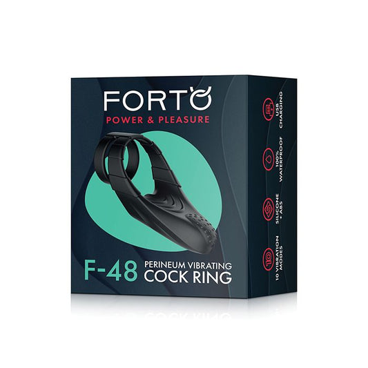 Forto F-48 Perineum Double C-Ring - Black