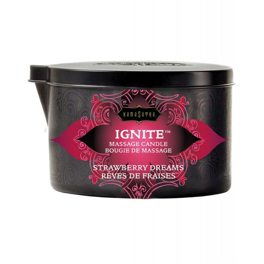 Kama Sutra Ignite Massage Soy Candle - Strawberry Dreams