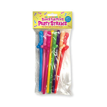 Super Fun Peter Multicolor Party Straws - Pack of 8