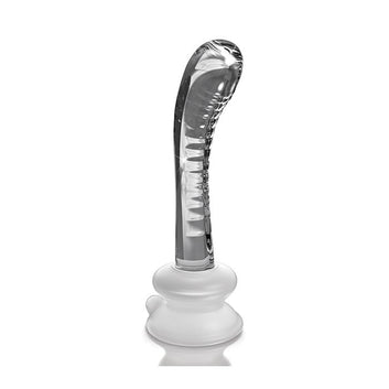 Icicles No. 88 Hand Blown Glass G-Spot Massager w/Suction Cup -  Clear