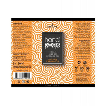 Handipop Hand Job Massage Gel - 4.2 oz Orange Creamsicle