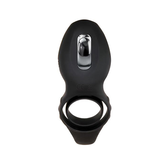 Mr. Flicker Vibrating Cock Ring - Black w/ Remote